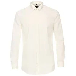 Venti Businesshemd Uni Modern Fit Weißbeige 43 - Elegantes Businesshemd aus hochwertiger Baumwolle in moderner Passform. Ideal für den professionellen Einsatz, bügelfrei und mit Umschlagmanschetten für einen stilvollen Look.