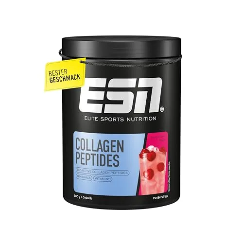 ESN Collagen Peptides 300g Fresh Cherry - Kollagen-Präparate zur Förderung von Gelenkstabilität und Hautelastizität, enthält patentierte bioaktive Peptide und Vitamin C für optimale Unterstützung.