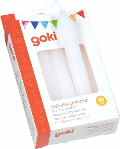 goki Geburtstagskerzen-Set weiß, Partydeko