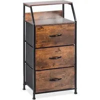 Vintage Standregal mit 3 Schubladen - Regal-Kommode im Industrial Stil, bietet 4 Regalfächer und 3 praktische Schubladen für zusätzlichen Stauraum.