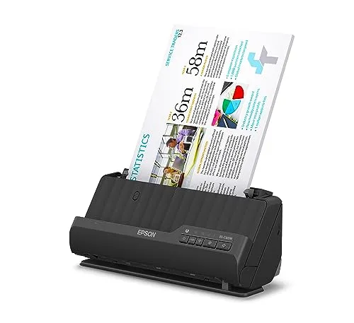 Epson Wi-Fi Scanner ES-C320W - Kompakter A4 Duplex-Scanner mit WLAN, energieeffizient und ideal für flexibles Arbeiten ohne Kabel