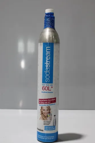 SodaStream Reservezylinder 60L CO2-Zylinder für Wassersprudler - Wassersprudler-Zubehör für sprudelndes Wasser, ideal für Zuhause mit bis zu 60 Litern CO2 für erfrischende Getränke.