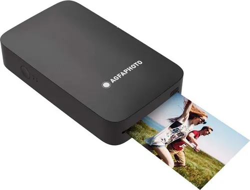 AgfaPhoto Realipix Sofortbilddrucker AMP23BK schwarz - Sonstige Drucker – Tragbarer Fotodrucker mit 4PASS-Technologie für hochwertige Ausdrucke in Postkartenformat, ideal für kreative Momente unterwegs.