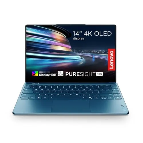 Lenovo Yoga Slim 9 Laptop | 14" 4K OLED Touch | Intel Core Ultra 7 - Laptops: Elegantes Design, 14" 4K OLED Touch-Display, Intel Core Ultra 7, 32GB RAM, 1TB SSD, ideal für Multitasking und unterwegs mit Fingerabdruckscanner.