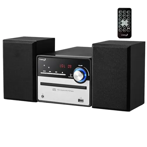 Retro HiFi Musikanlage - Kompaktanlage mit USB, CD-Player und FM Radio, 30 Speicherplätze und kraftvoller Sound für Musikliebhaber