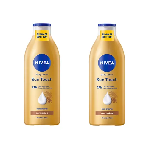 NIVEA Body Lotion Sun Touch sanfte Bräune 24h Feuchtigkeitspflege 2 x 400ml