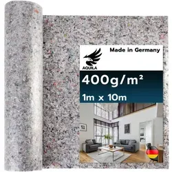 AQUILA Profi Malervlies 10m x 1m, Extra Dick, 400 g/m², Kein Durchsickern, hochwertiges Abdeckvlies zum Streichen, Schutz für Böden & Möbel, rutsch- & reißfest, Made in Germany