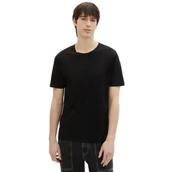 TOM TAILOR Denim T-Shirt 3er Pack schwarz S - Herren-Shirts aus 100% Baumwolle, atmungsaktiv und ideal für einen lässigen Look. Perfekt für den Alltag oder entspannte Freizeitaktivitäten.