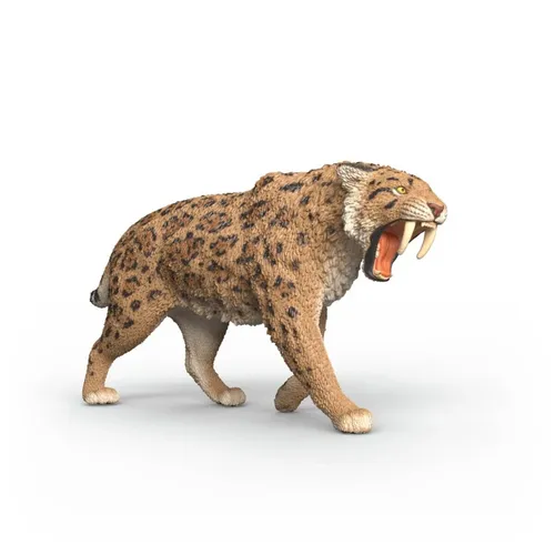 Dinosaurs Säbelzahntiger Spielfigur für Kinder - Realistische Spielfigur des Säbelzahntigers aus der Dinosaurs-Serie. Ideal für kreatives Spiel ab 4 Jahren und perfekt für Schulkinder und Kindergartenkinder.