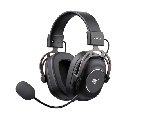 Havit H2002YG Gaming Headset - Kabelgebundenes und kabelloses Gaming Headset in stylischem schwarz-ocker Design, ideal für lange Gaming-Sessions mit erstklassigem Sound.