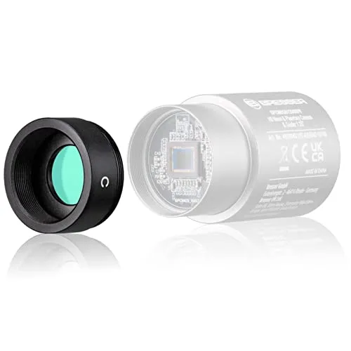 Bresser Planetary UV + IR Cut Filter für CMOS Kameras - Filter für eine verbesserte Bildqualität: Blockiert UV- und IR-Licht und lässt nur sichtbares Licht durch. Ideal für Mond- und Planetenaufnahmen mit Bresser CMOS-Kameras, einfach zu montieren.