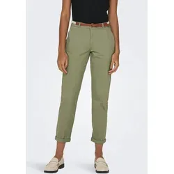 ONLY Damen Chino Hose ONLBiana Cotton Belt - Damen-Hosen mit schmalem Bein, inklusive Gürtel und vielseitigen Styling-Varianten für jeden Anlass.