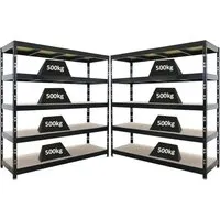PROREGAL Rhino Schwerlastregal 200x200x60cm mit 5 Fachböden - Robustes Schwerlastregal von PROREGAL mit 500 kg Traglast pro Ebene. Ideal für Werkstätten und Läger, bietet hohe Stabilität und einfache Montage in nur 15 Minuten.