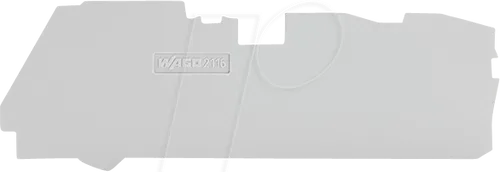 WAGO 2116-1391 - Abschluss- und Zwischenplatte, 1 mm, 3-Leiter-Klemmen, grau