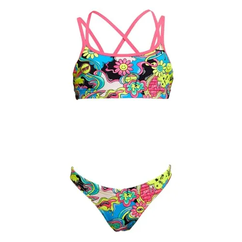 Funkita Girls Bikini Set Mädchen Bademode Two Piece Smash Mouth, Größe:164