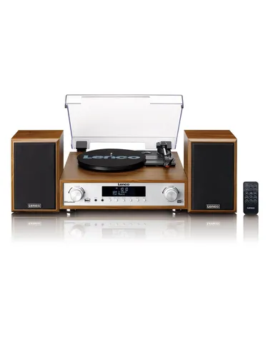 Lenco MC-160WD - Audiosystem mit 2 x 10 Watt, elegantes Holzdesign für erstklassigen Klang und stilvolle Einrichtung