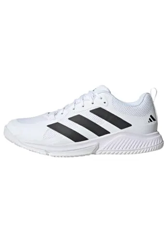 adidas Court Team Bounce 2.0 Herren Hallenschuhe - Ideal für Handball und Indoor-Sportarten, bietet dieser Schuh mit seiner Bounce Dämpfung und dem stabilen Mesh-Obermaterial optimalen Komfort und Grip, während er gleichzeitig umweltfreundlich mit recycelten Materialien hergestellt wird.
