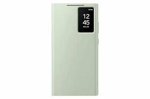 Samsung Smart View Wallet Case EF-ZS928 für Galaxy S24 Ultra - Light Green, mit Sichtfenster und Kartenfach für schnellen Zugriff und Rundum-Schutz