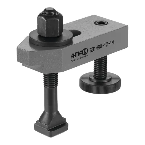 AMF Spanneisen 6314AV abgesetzt mit Stützschraube Nut 18 mm H 13 - 56 mm