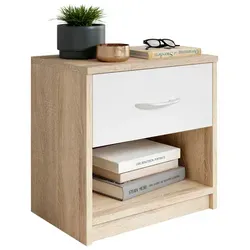 Nachtkommode Ashford – Holzfarben, 39x41x28 cm - Die Nachtkommode Ashford überzeugt durch ihr zeitloses Design in Holzfarbe und bietet viel Platz für Ihre persönlichen Gegenstände. Ideal für jedes Schlafzimmer!