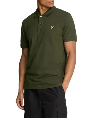 Lyle & Scott Poloshirt Basic Herren, Olivgrün - Hochwertiges Poloshirt aus Pique Baumwolle, ideal für lässige Anlässe. Regular Fit für optimalen Tragekomfort und stilvollen Look.