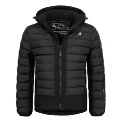 Geographical Norway Parka Winter Jacke Parka Steppjacke Kapuze Kapuzenjacke Parka Outdoor Stepp schwarz L