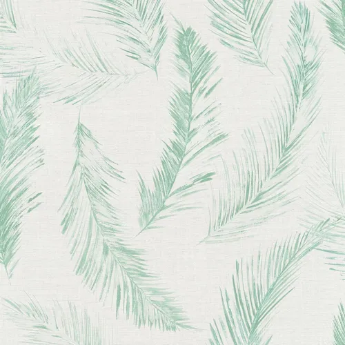Profhome 358964-GU Natur Tapete Federn matt grün blau grau 5,33 m2