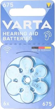 VARTA Hörgerätebatterie Hearing Aid 675 6er Blister Zink/Luft