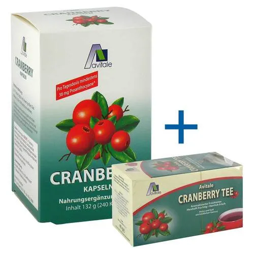 Avitale Cranberry 240 St - Rezeptfreie Kapseln für eine gesunde Blasenfunktion, 240 Stück von Avitale GmbH