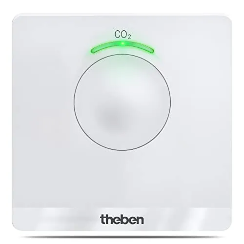 Theben 7169100 AMUN 716 CO2 Sensor - CO2 Melder mit LED-Ampelsystem zur Ansteckungsprävention, ideal für Zuhause, Büro und Schule. Schützen Sie sich durch rechtzeitiges Lüften und frische Luft.