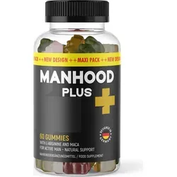 Manhood Plus Gummies | Liebe, Lust & Leidenschaft - Nahrungsergänzungsmittel mit L-Arginin und Pflanzenextrakten für mehr Energie und Vitalität im Alltag. Ideal für einen aktiven Lebensstil!