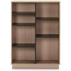 VS Venta-stock Regal, Honigeiche, Holzwerkstoff, 80x110x33 cm, Wohnzimmer, Regale, Bücherregale