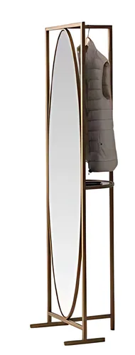 Eleganter Kleiderständer mit Spiegel – perfekt für Flur und Schlafzimmer - Kleiderständer mit Spiegel in modernem Design. Ideal für den praktischen Einsatz im Flur oder Schlafzimmer. Robuste Holz- und Metallkonstruktion, inklusive 2 Jahre Herstellergarantie.