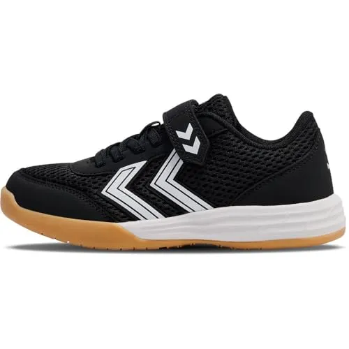 Hummel Multiplay Flex Vc Junior Indoor-Sportschuhe Schwarz EU 27 - Sonstige Sportschuhe mit offener Konstruktion und Klettverschluss für optimalen Komfort, hervorragenden Grip und zusätzliche Dämpfung – ideal für aktive Kinder!