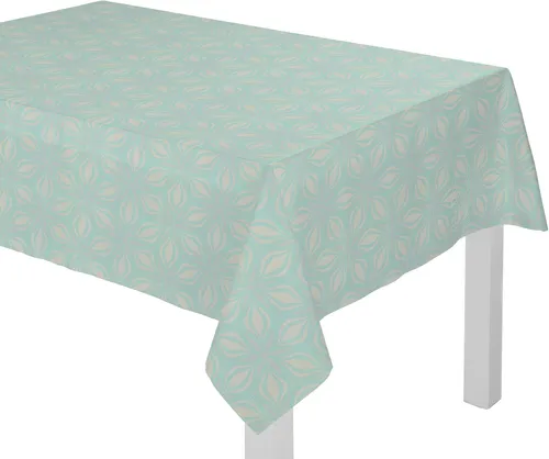 Adam Tischdecke "Retro Floret" Gr. 1, blau (helltürkis), B/L: 120cm x 120cm, 1 Stk., eckig
