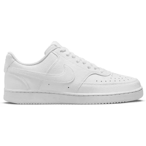 Nike Court Vision Low Next Nature Damen - Weiß - Sneaker mit klassischem 80er-Jahre-Basketball-Look, aus Echtleder und Kunstleder, superweicher Schuhkragen für eleganten Style und hohen Tragekomfort.