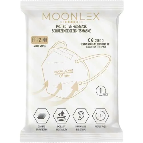 MOONLEX FFP2 Maske CE2890 5lagig einzeln foliert 1 St.