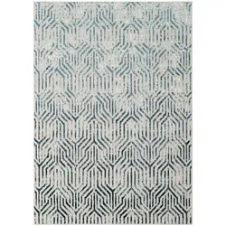 Tapiso Teppich, Creme, Blau, Textil, 80x150 cm, Teppiche & Böden, Teppiche
