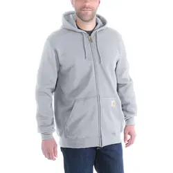 Carhartt Midweight Zip Hoodie für Männer, grau, Größe M - Herren-Sweatjacke mit dreiteiliger Kapuze und Metall-Frontreißverschluss, ideal für den Alltag und angenehm warm.