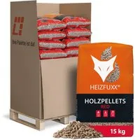 HEIZFUXX Holzpellets Red, 300 kg - Hochwertige Heizlösung - Pellets, 300 kg auf Einwegpalette, ideal für effiziente und umweltfreundliche Heizsysteme.