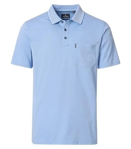 CASAMODA Polo-Shirt Uni Himmelblau XXL - Poloshirt für Herren aus hochwertigem Baumwollmix, mit normaler Passform und sportlichem Design, ideal für vielseitige Kombinationen und Freizeitlooks.