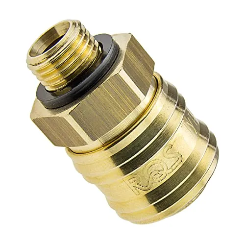 Rectus Druckluftkupplung Stecknippel Schnellkupplung RQS Stecker aus Messing NW 7,2mm (1/4", Kupplung mit Aussengewinde)