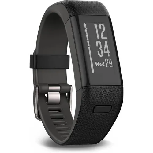 GARMIN Activity Tracker vívosmart HR+, Schwarz/Grau - Der GARMIN vívosmart HR+ ist ein eleganter Fitness-Tracker mit GPS und Herzfrequenzmessung am Handgelenk. Ideal für aktive Lebensstile, bietet er SMART NOTIFICATIONS und präzise Kalorienverfolgung.