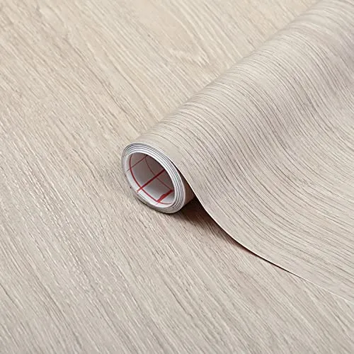 d-c-fix Möbel-Klebefolie Santana Oak Kalk, 45 cm x 2 m - Abwaschbare Deko-Folie für moderne Möbel - Verleih deinen Möbeln neuen Glanz mit der selbstklebenden Folie. Ideal für Küche, Tisch und Fensterbank. Robust und pflegeleicht - für stilvolle Akzente im Wohnraum.