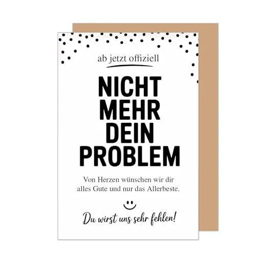Edition Seidel Premium Glückwunschkarte zum Abschied – Hochwertige Klappkarte mit Umschlag - Besondere Glückwunschkarte zum Abschied, ideal für Kollegen und Freunde. Format 11,5 x 17 cm, in Deutschland gedruckt mit hochwertigem Papier. Ausdruck von Wertschätzung und Stil.