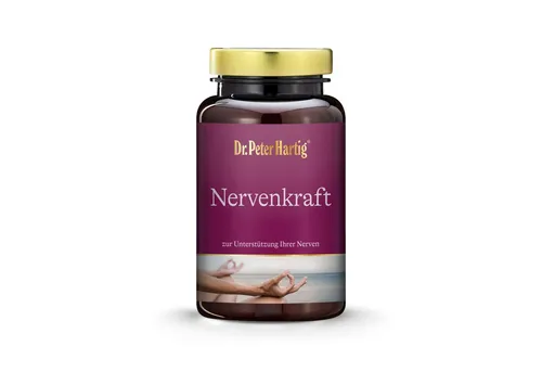 Dr. Peter Hartig Nervenkraft Kapseln - Unterstützung für Ihr Nervensystem - Fettlösliche Vitamine mit Vitamin B1 und Ginsengextrakt, fördert innere Ruhe und Vitalität für ein ausgeglichenes Leben.