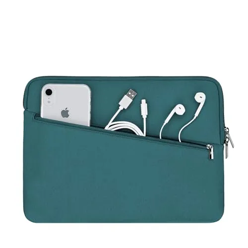 Artwizz Neoprene Sleeve Pro Tasche kompatibel mit MacBook Air 13 (2018-2024), MB Pro 13 (2016-2022) - Schutzhülle mit Zubehör-Fach - Petrol