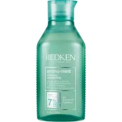 Redken Amino Mint Shampoo 300 ml - Erfrischendes Shampoo für fettige Kopfhaut, mit Minze und Amino Acid Komplex. Es reinigt sanft und sorgt für ein frisches Gefühl. Ideal für die tägliche Pflege und für ein gesundes Haargefühl.