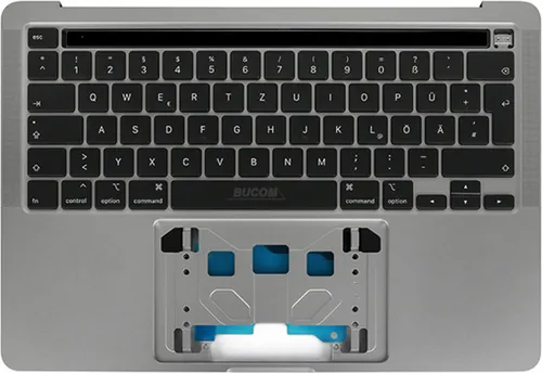 Topcase Handauflage Tastatur mit Touchbar für Macbook Pro 13" Retina A2251 2020 Grau