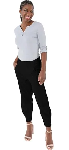 Stehmann 3/4-Hose Rachell-650 mit elastischem Bund in Schwarz, Größe 40 - Bequeme 3/4-Hose aus elastischer Viskose-Mischung, ideal für lässige Outfits. Mit elastischem Bund und praktischen Taschen für hohen Tragekomfort im Alltag.